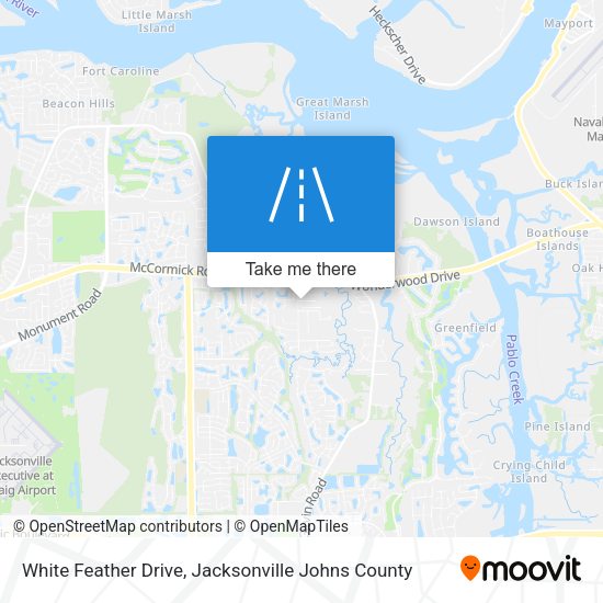 White Feather Drive map