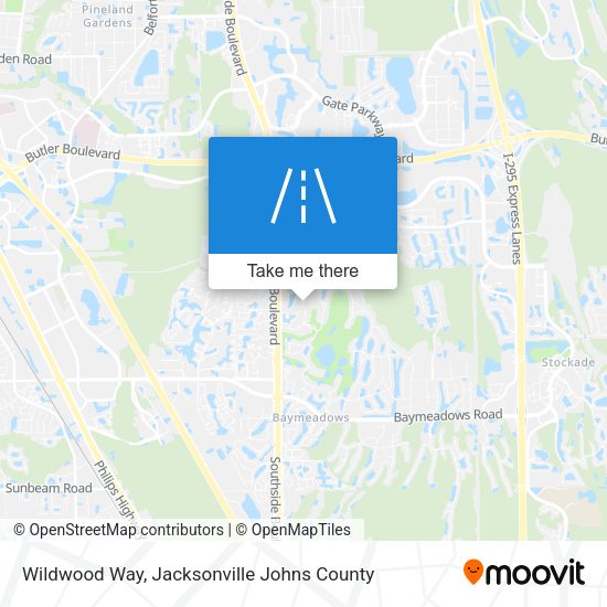 Wildwood Way map