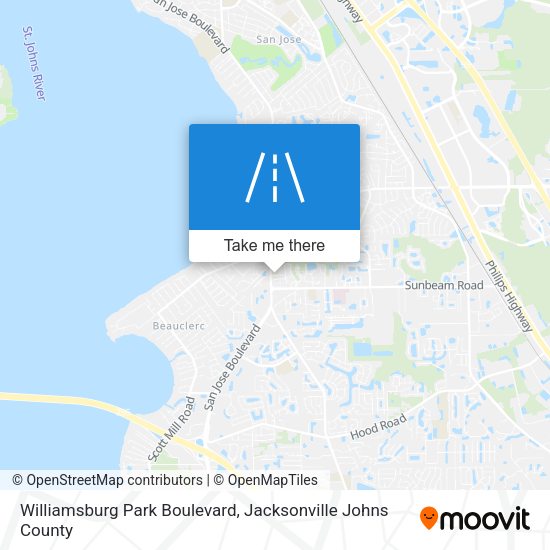 Williamsburg Park Boulevard map