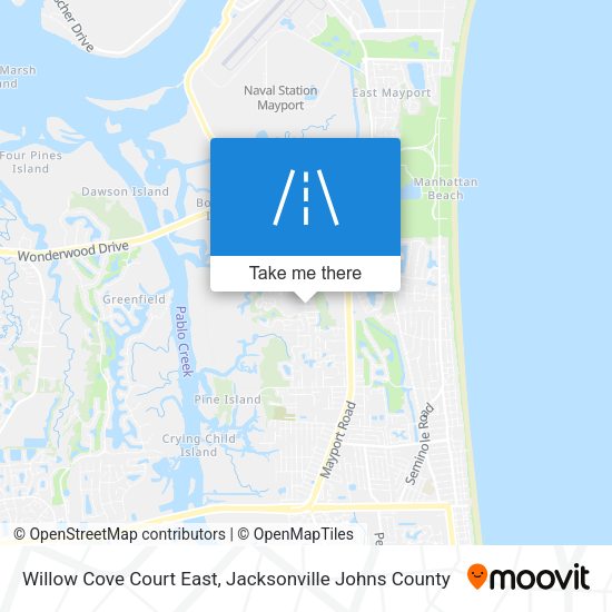 Willow Cove Court East map