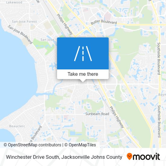 Mapa de Winchester Drive South