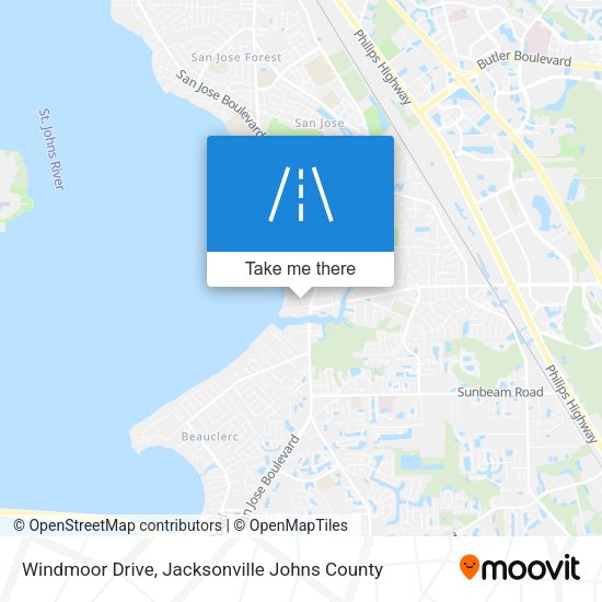 Windmoor Drive map