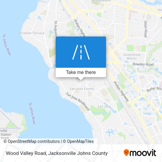 Wood Valley Road map