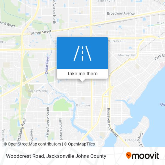 Woodcrest Road map