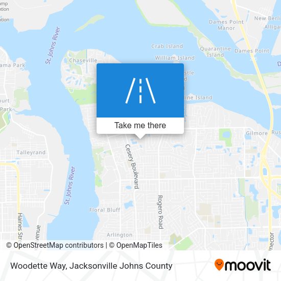 Woodette Way map