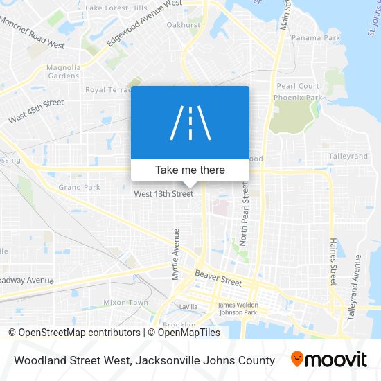 Mapa de Woodland Street West