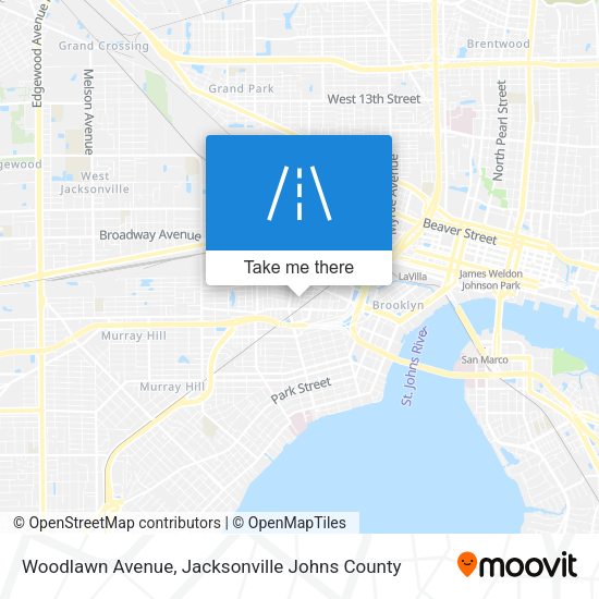 Mapa de Woodlawn Avenue