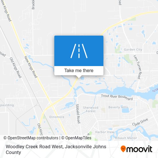 Woodley Creek Road West map