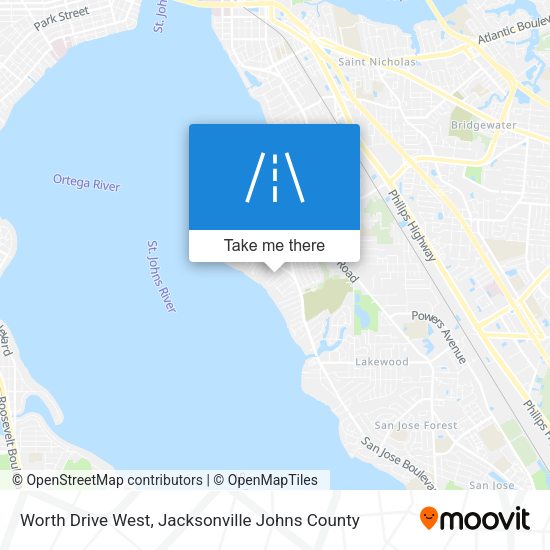 Worth Drive West map