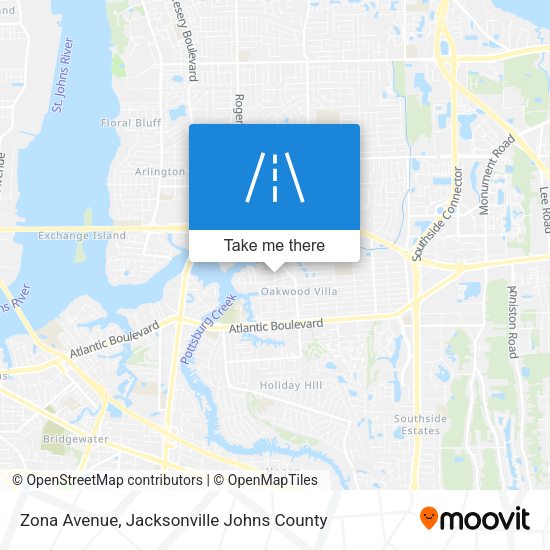 Zona Avenue map