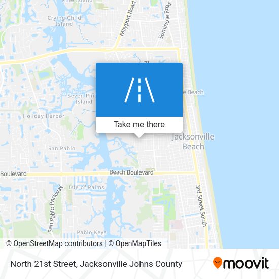 North 21st Street map