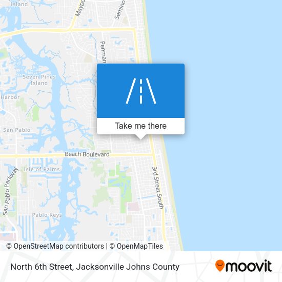 North 6th Street map