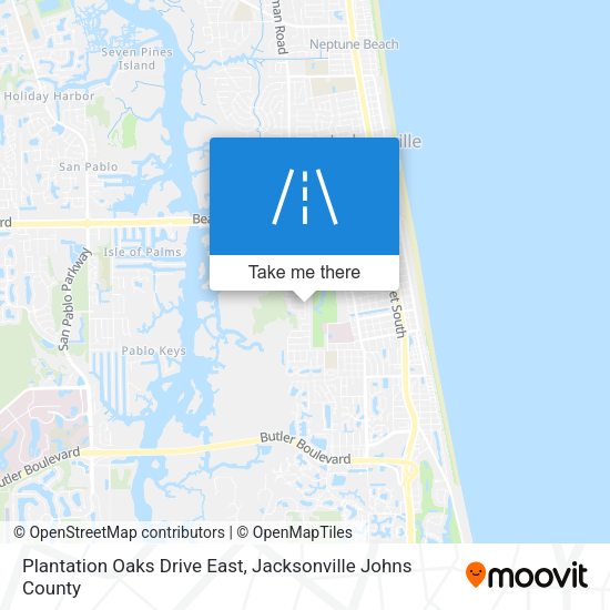Plantation Oaks Drive East map