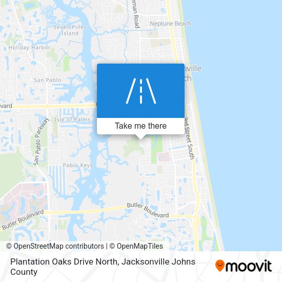 Plantation Oaks Drive North map