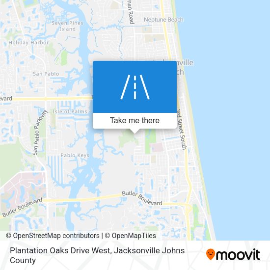 Plantation Oaks Drive West map