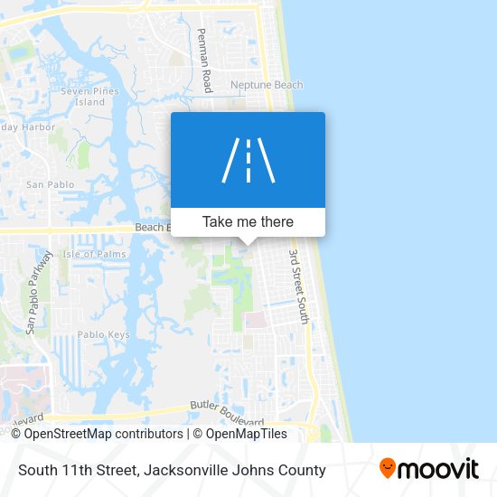 South 11th Street map