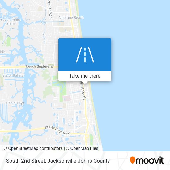 South 2nd Street map