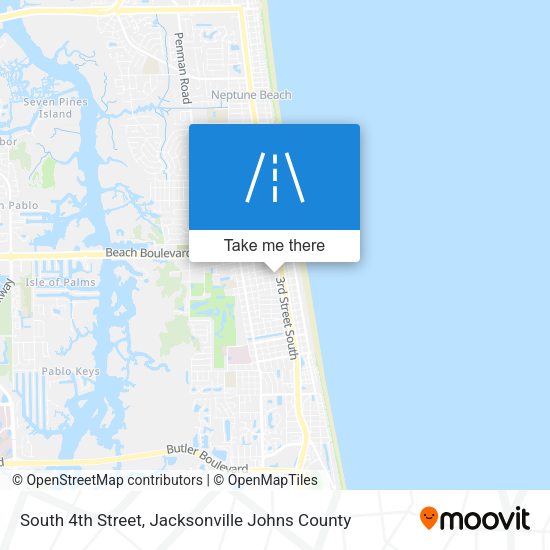 South 4th Street map