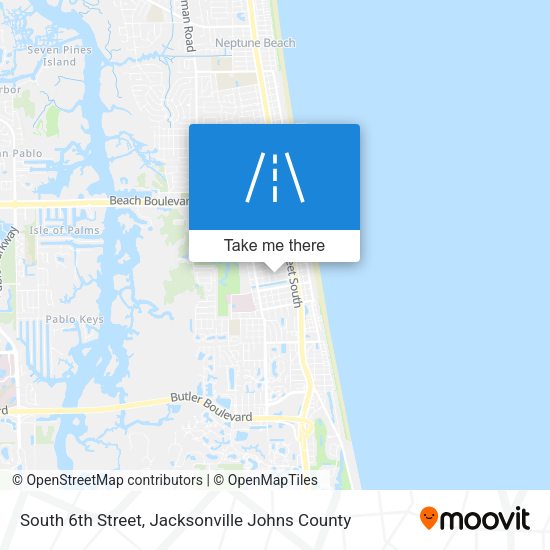 South 6th Street map