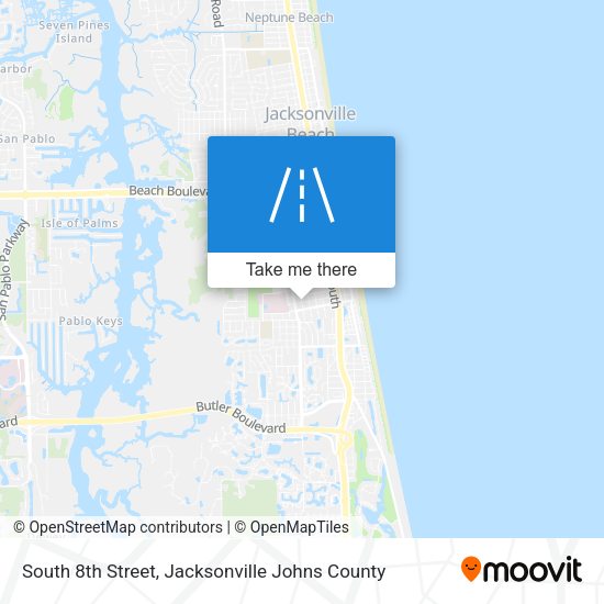 South 8th Street map