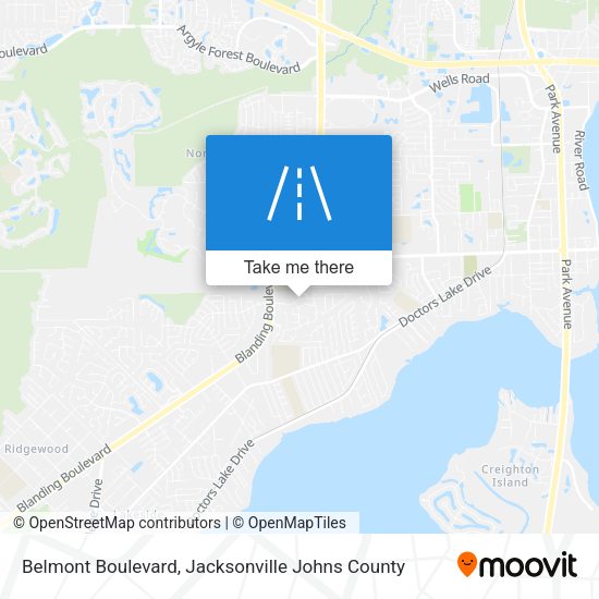 Belmont Boulevard map