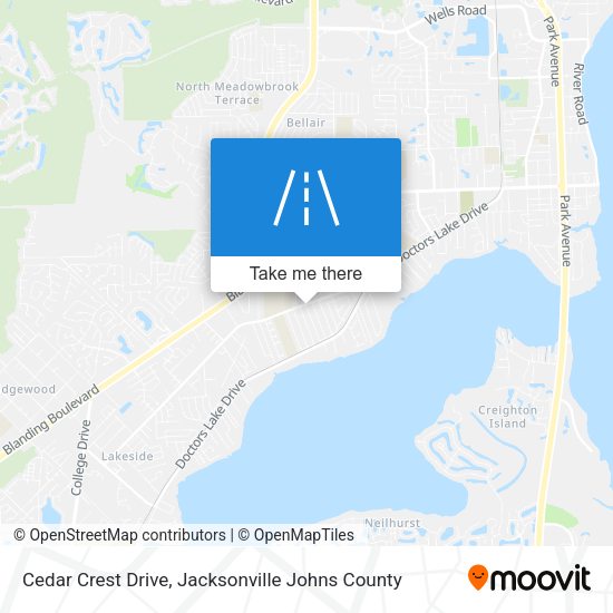 Cedar Crest Drive map