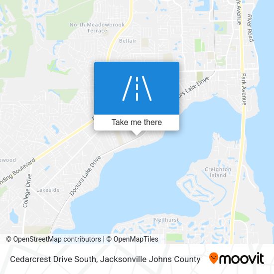 Cedarcrest Drive South map