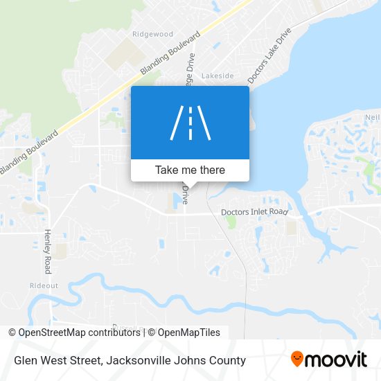 Glen West Street map