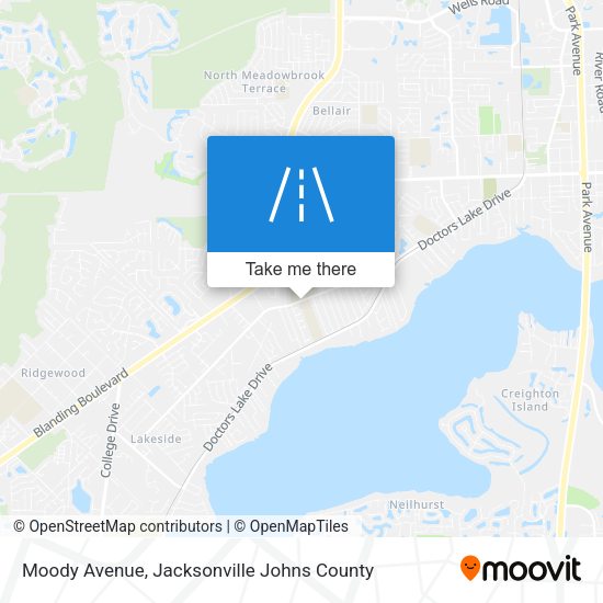 Moody Avenue map