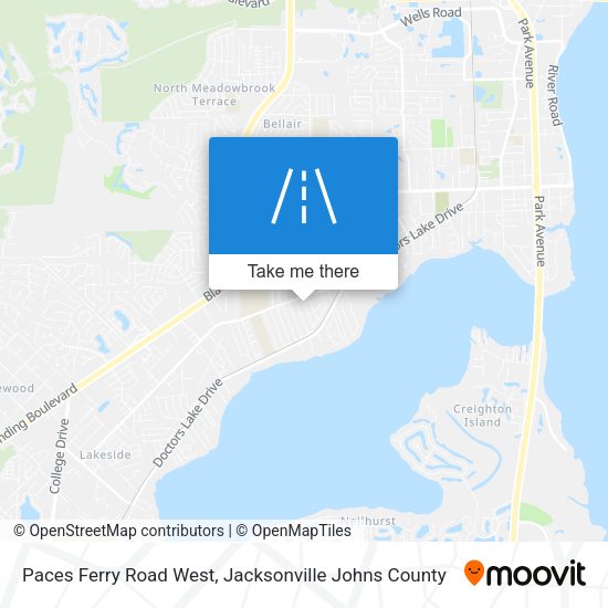 Paces Ferry Road West map