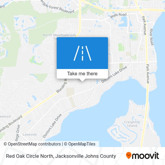 Red Oak Circle North map