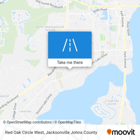 Red Oak Circle West map