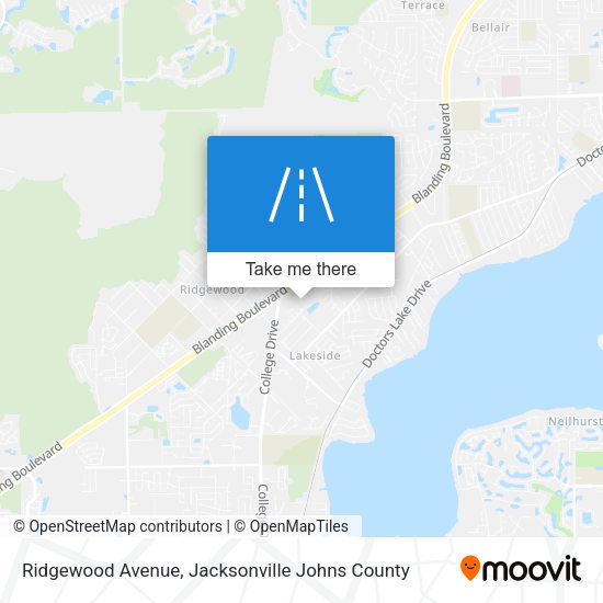 Ridgewood Avenue map