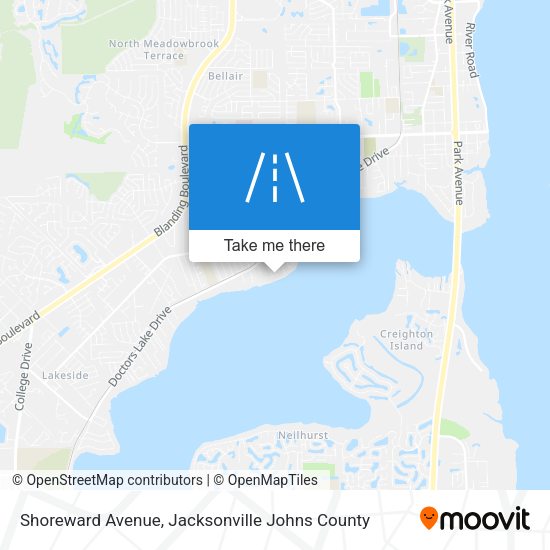 Mapa de Shoreward Avenue