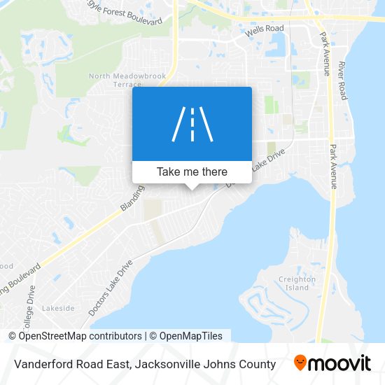 Vanderford Road East map