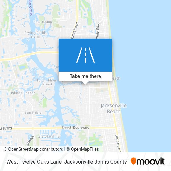 West Twelve Oaks Lane map