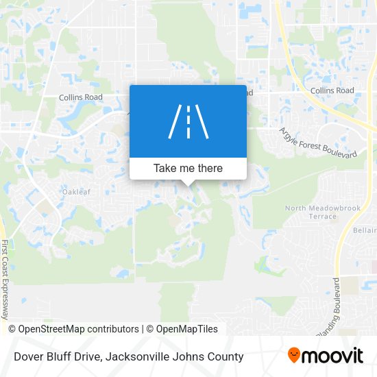 Mapa de Dover Bluff Drive