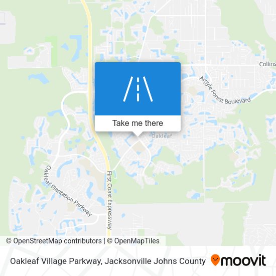 Mapa de Oakleaf Village Parkway