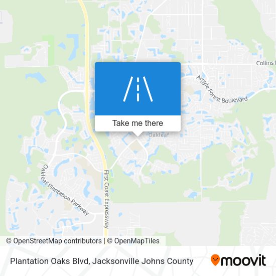 Mapa de Plantation Oaks Blvd