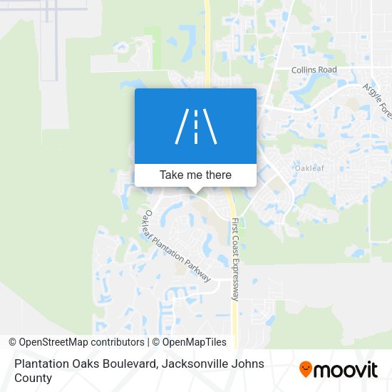Plantation Oaks Boulevard map