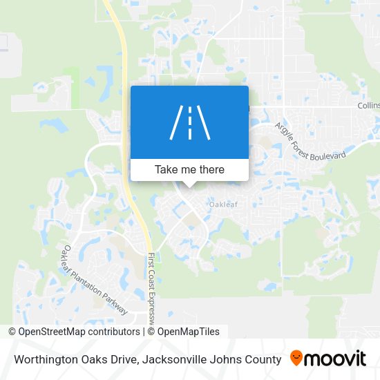 Worthington Oaks Drive map