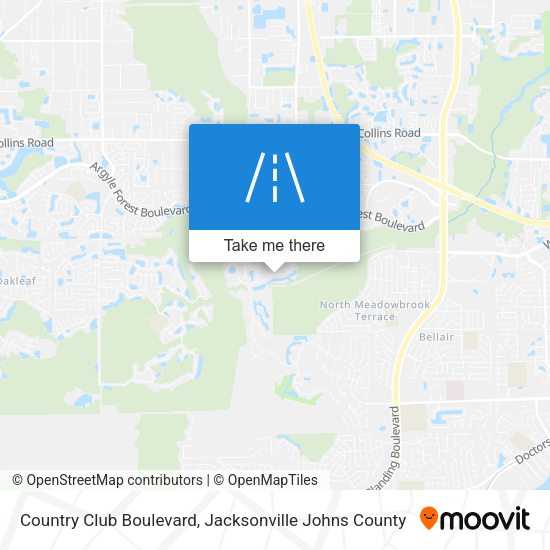 Country Club Boulevard map