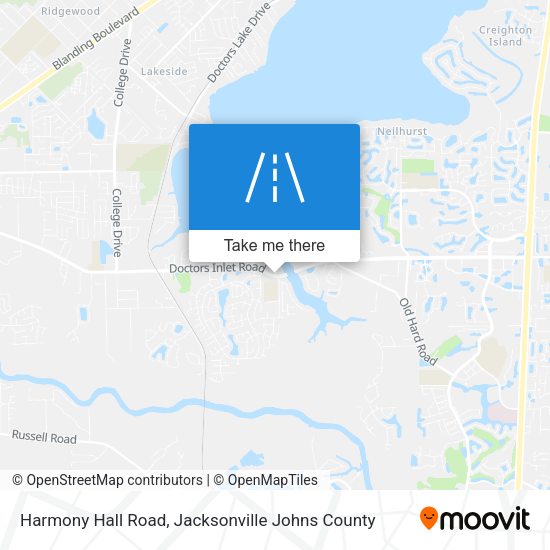 Harmony Hall Road map