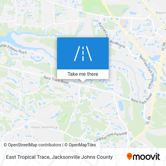 East Tropical Trace map