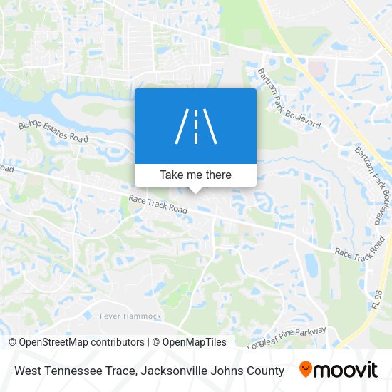 Mapa de West Tennessee Trace