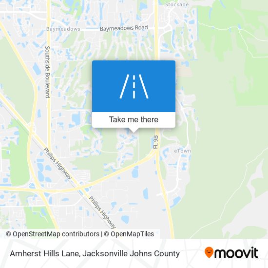 Amherst Hills Lane map