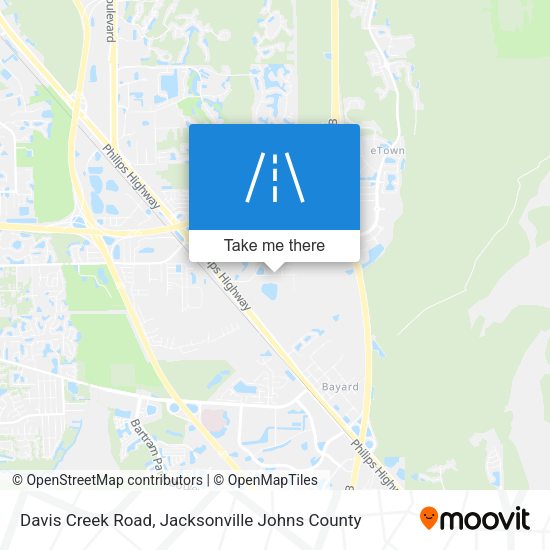 Davis Creek Road map