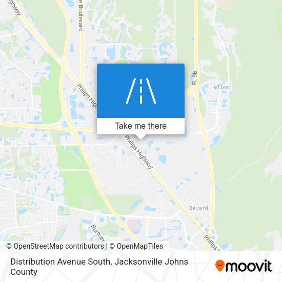Distribution Avenue South map