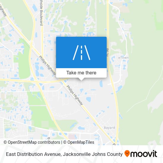East Distribution Avenue map