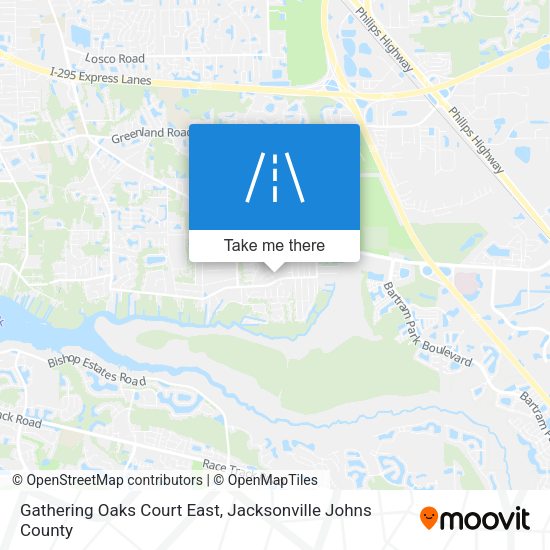 Gathering Oaks Court East map